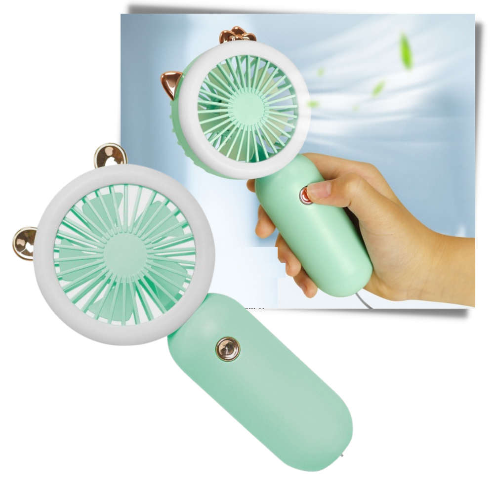 Handheld USB Fan with LED