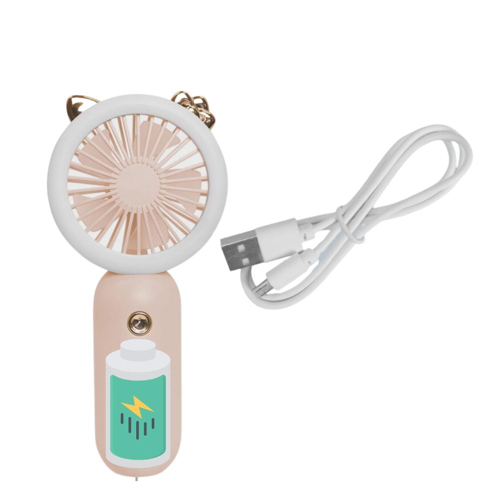 Handheld USB Fan with LED