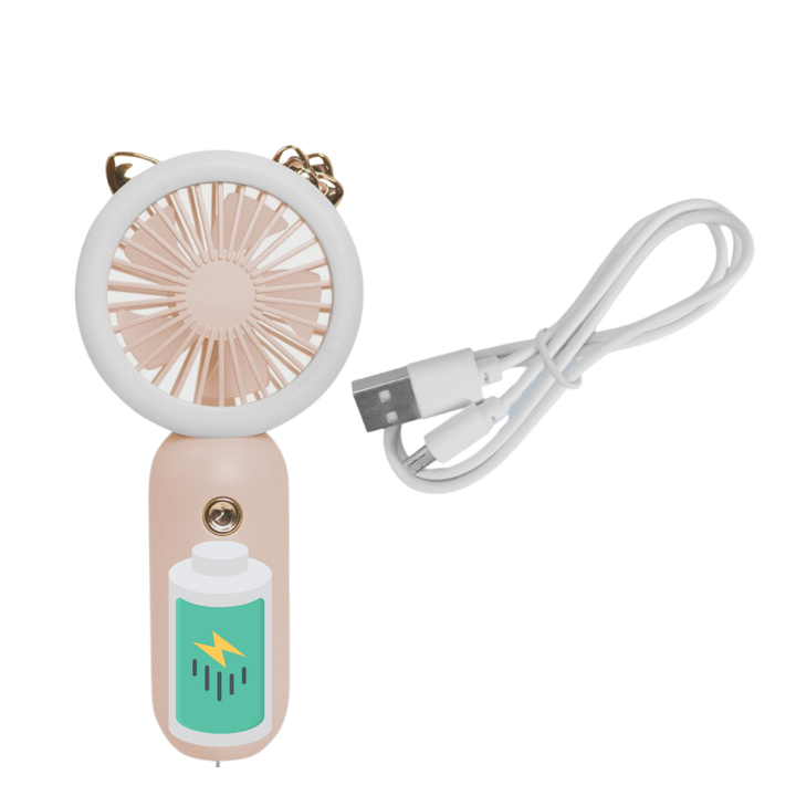 Handheld USB Fan with LED