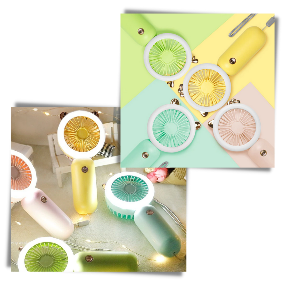 Handheld USB Fan with LED