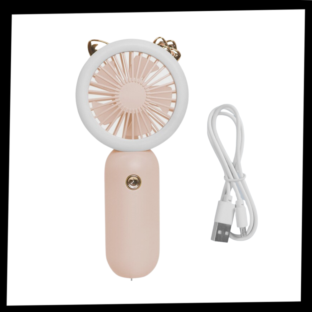 Handheld USB Fan with LED