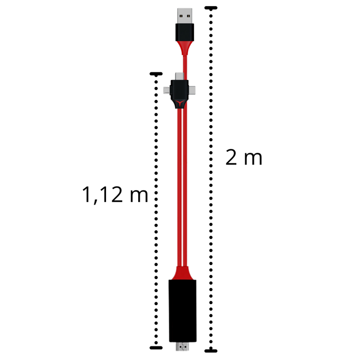 HDMI-adapterkabel for telefoner og nettbrett