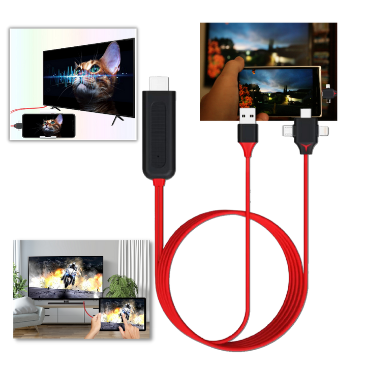 HDMI-adapterkabel for telefoner og nettbrett