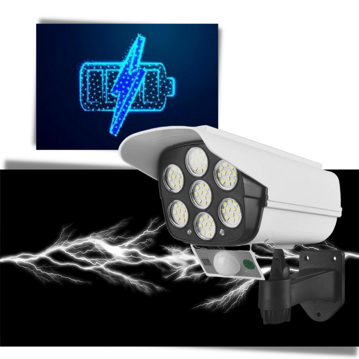 Solcelledrevet LED-lampe med bevegelsessensor