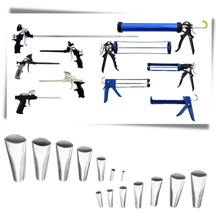 Stainless Steel Caulking Nozzle Set