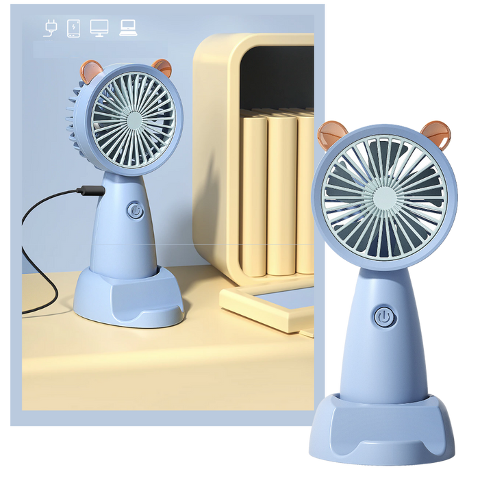 Mini USB-vifte med telefonholder | Skanto
