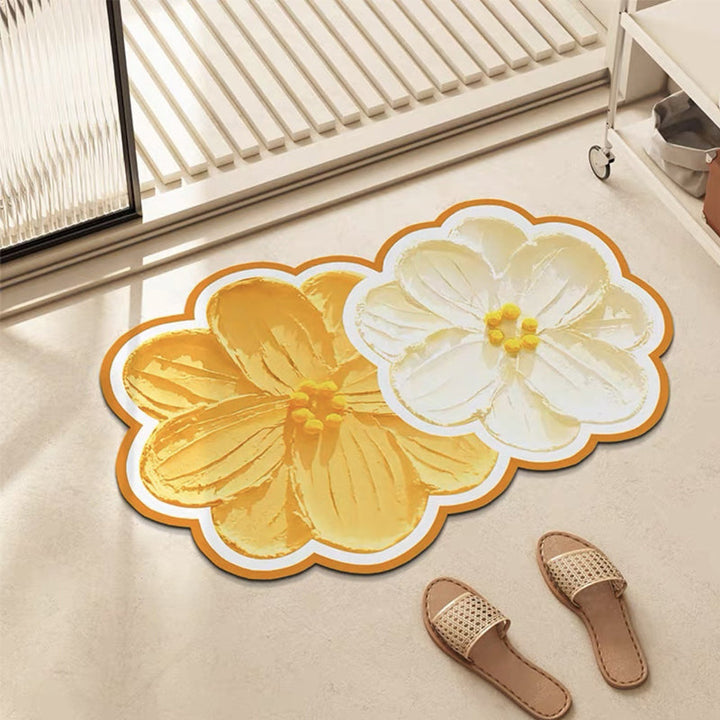 Blomstrete Baderomsgulvmatte | Skanto