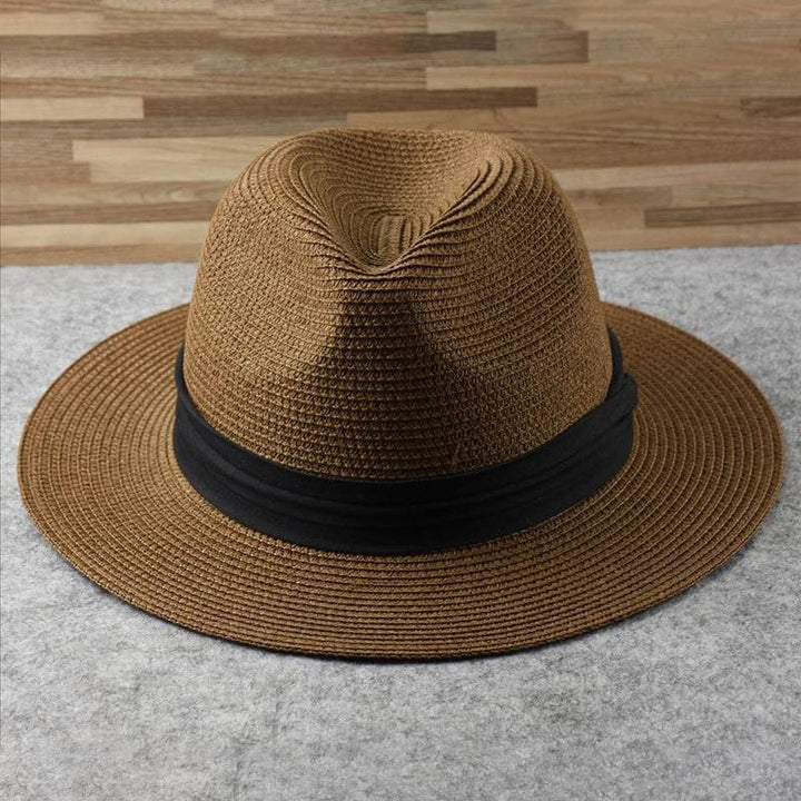 Skanto | Klassisk Lett Håndlaget Panama Hatt – 100% Palm Strå, Ekvadorisk Håndverk
