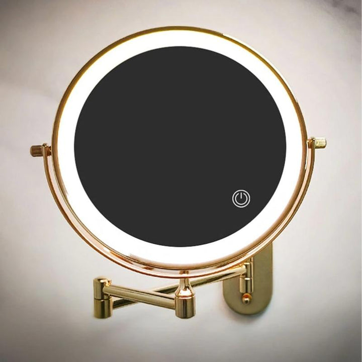 LED kosmetikk speil med forstørrelse & USB-batteri | Skanto