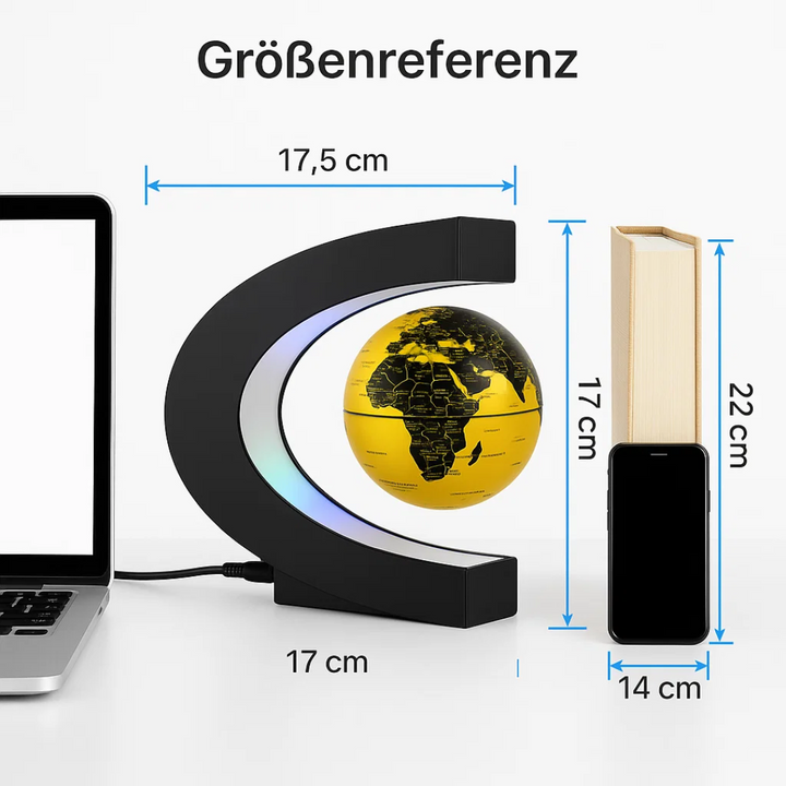 Skanto | AstroGlobe LED Verdens Globe – Flytende Globe Lampe med Magnetisk Oppheng