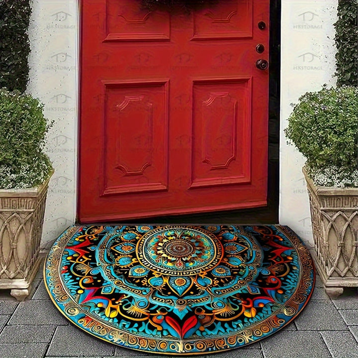 Fußmatte, halvbruner Teppich mit Mandala-Muster