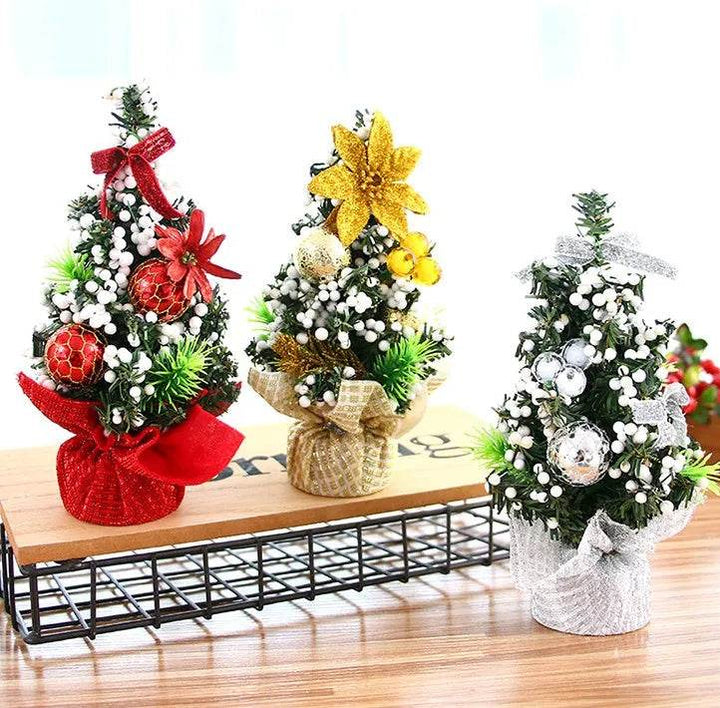 Skanto | Julepynt Tre 20cm Mini Juledekorasjon Tre Julaften Mall Dekorasjon Skrivebord Pynt Lite Tre