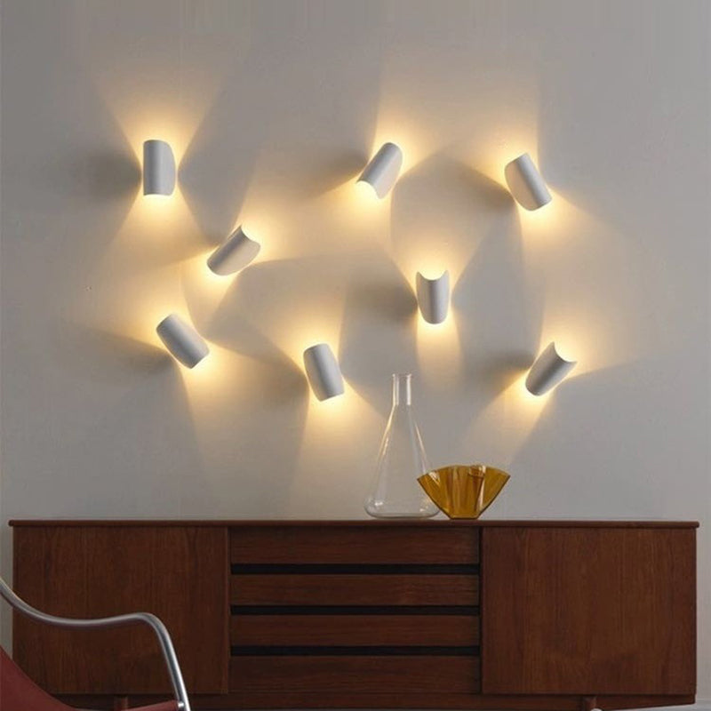 Skanto | Eveline Moderne Geometrisk LED 4 Farge Vegglys Innendørs/Utvendig Metall