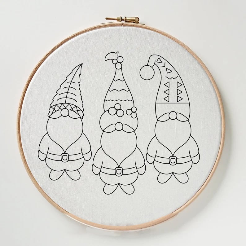 Skanto | Julebroderisett DIY | Komplett Kit for Hjemmelaget Dekor | 20 cm