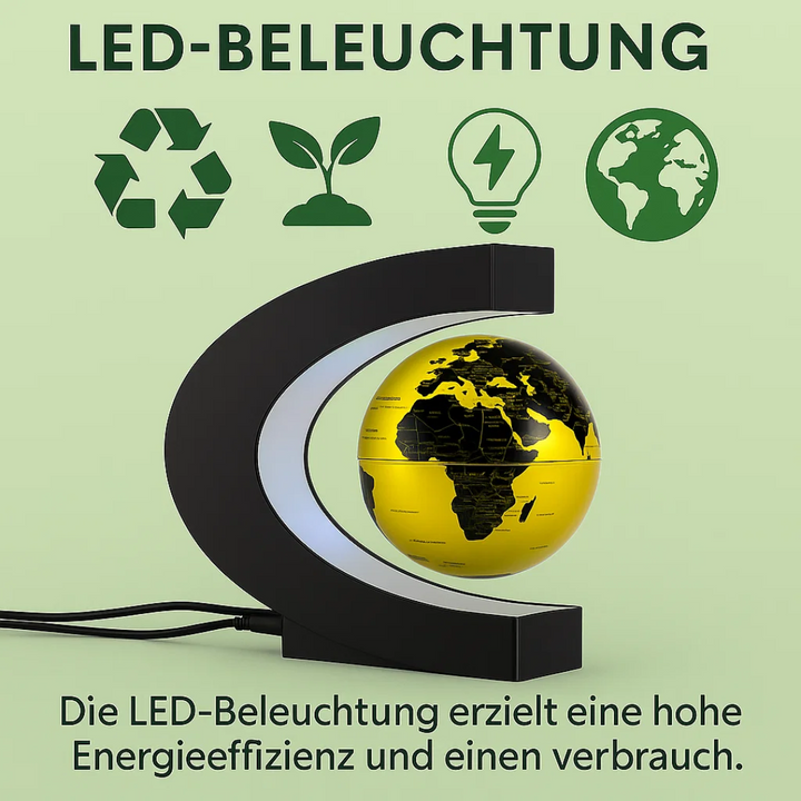 AstroGlobe LED-Weltkugel – Skjebende Globuslampe med Magnetaufhängung