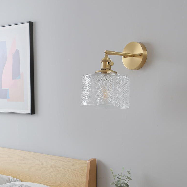Skanto | Nordisk Minimalistisk Kreativ Messing Sylinder 1-Lys Vegglampe
