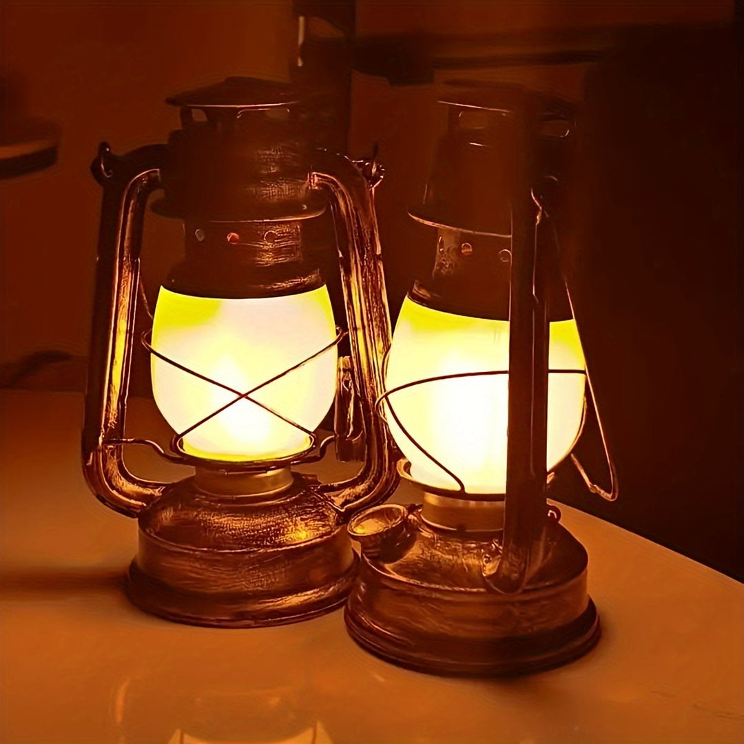RetroGlow Lantern – Vintage LED Lantern med Flamme Lys Effekt | Skanto
