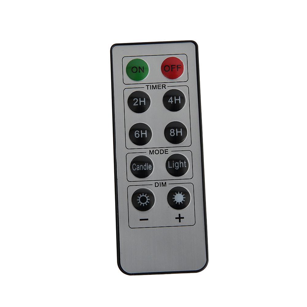 LED lys i glass med bevegelig flamme og fjernkontroll -Hvit- 3 stk. | Skanto