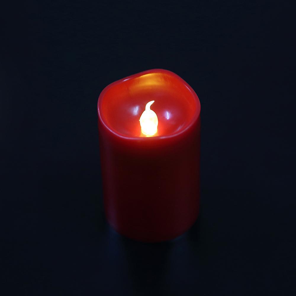 LED lys laget av plast 6 stk. i rød (5,0 x 7,4 cm.) | Skanto