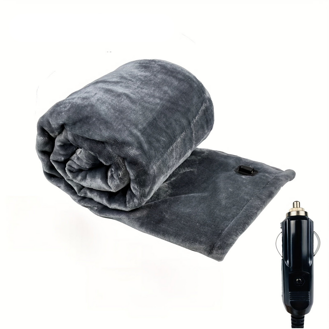 12V oppvarmet bilslangeboks – Myk flanell slangeboks med overopphetingsbeskyttelse for bil og camping