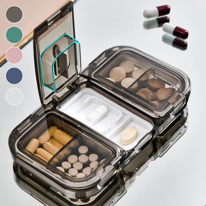 Rektangulær Pill Case Organizer Beholder | Skanto