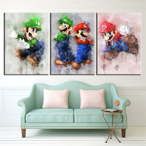 Adventure Brothers 3 Piece Canvas Wall Art Painting | Skanto