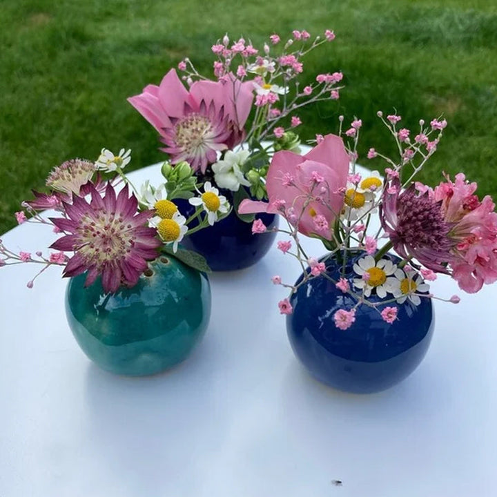 Skanto | Håndlaget vase blomst stein borddekorasjon