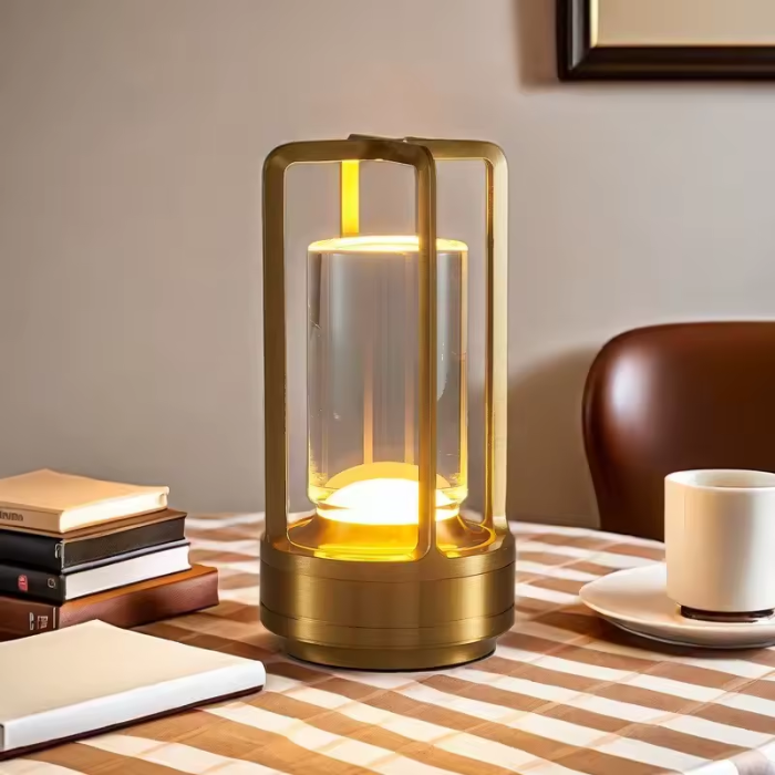 Skanto | Varm LED Trådløs Bordlampe – Batteridrevet Nordisk Design - LED med Berøringskontroll, Egnet for Soverom, Hjem, Utendørs - Ideell Nattlampe