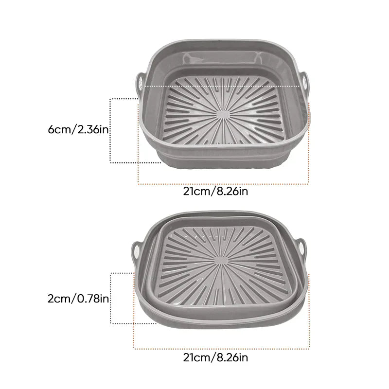 Air Fryer Silikon Grillpanne Gjenbrukbar Bakeform | Skanto