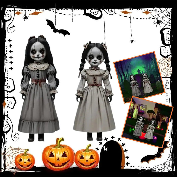 Skanto | Ghost Doll Halloween Dekor for Utendørs Hage og Hage