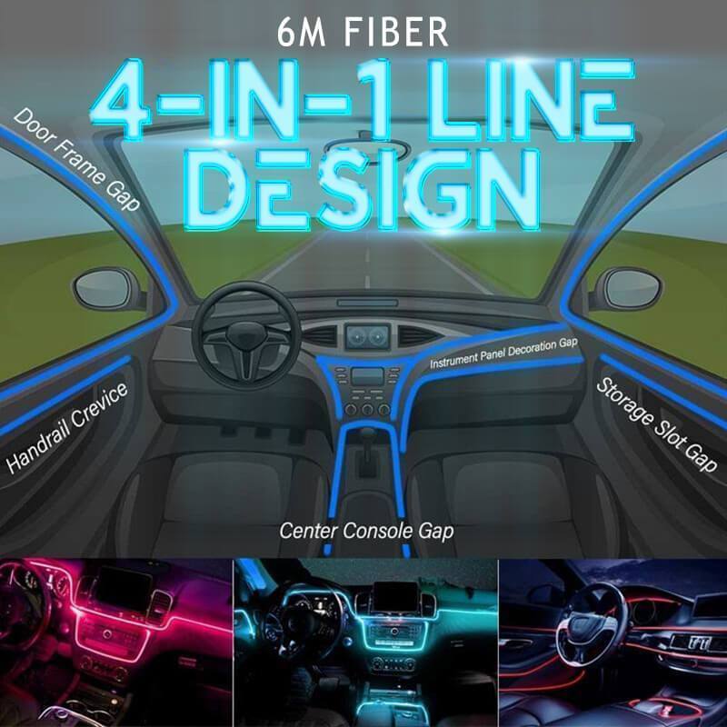 Skanto | 4-i-1 Linje Bil LED Ambient Lys