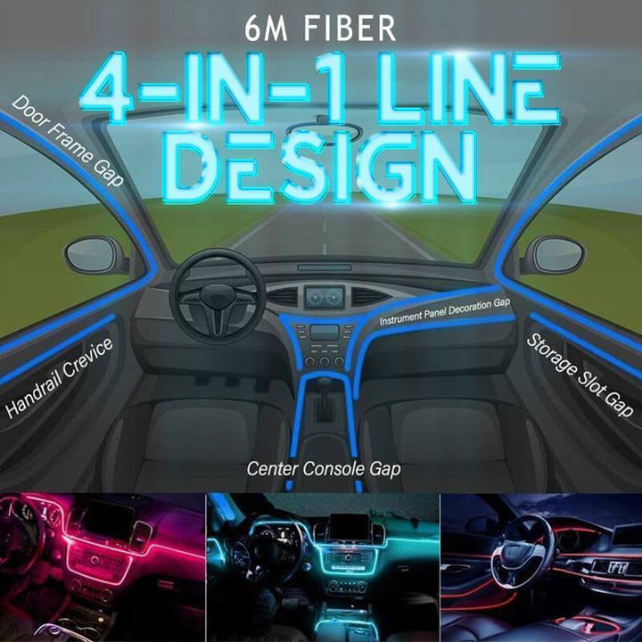 Skanto | 4-i-1 Linje Bil LED Ambient Lys