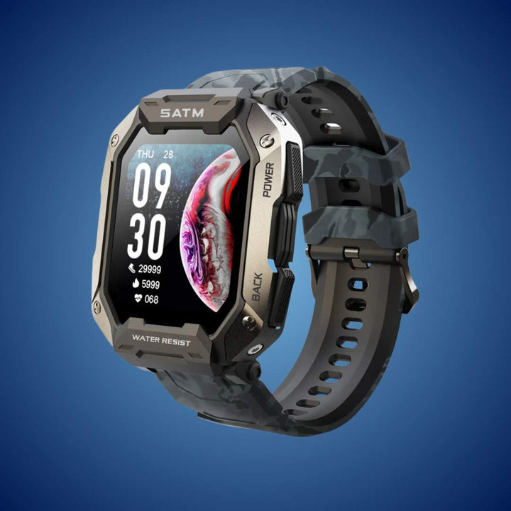 TactiX ARMY Series Smartwatch med militærdesign | Holdbar GPS - Fitness Tracker - for utendørs eventyr - militært personell og taktisk bruk Skanto