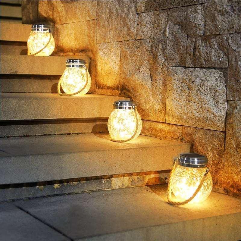 Solar Mason Jar Lamp - Lunara | Skanto