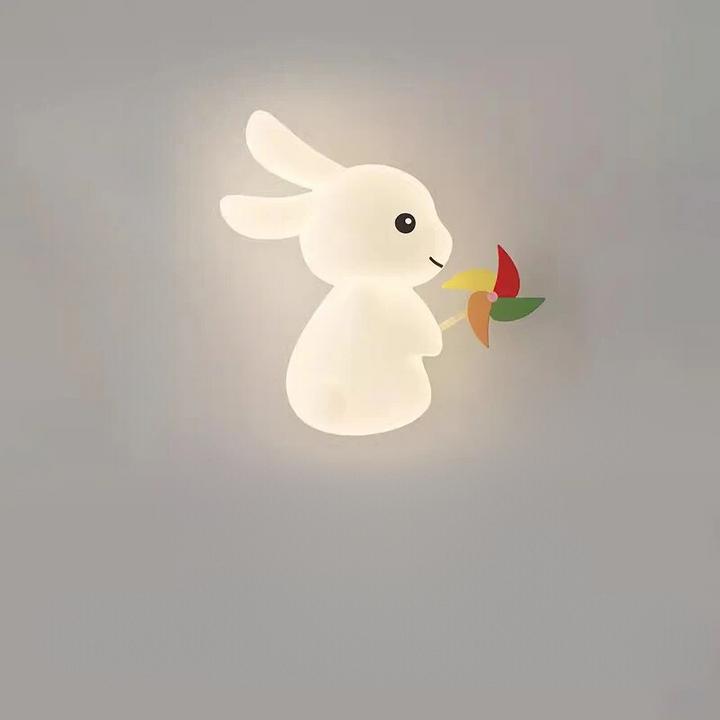 RabbitGlow Lampe - Leken LED Barnas Vegglampe Skanto