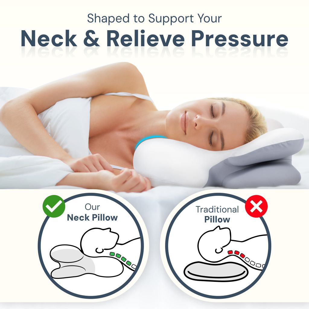 Skanto | Ergonomisk Cervical Pillow | Memory Foam, Nakkestøtte & Ideell for Rolig Søvn