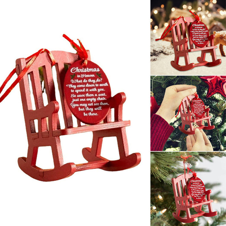 Skanto | Juletre Trehåndverk Lite Vuggende Stol Ornament