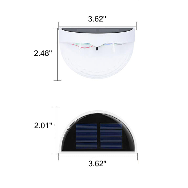 Solar Semi Circle Utendørs Vanntett Lys Skygge Gjerde Vegg Sconce Lampe | Skanto
