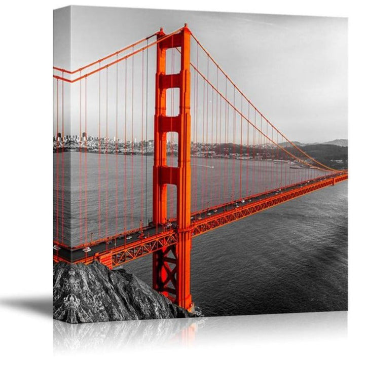 Golden Gate Bridge - Lerret Veggkunst Maleri