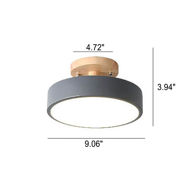 Skanto LED Rund Taklampe | Nordisk Design | Semi-Flush Montering | Økonomisk Innendørs Belysning