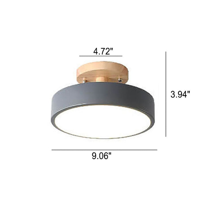 Skanto LED Rund Taklampe | Nordisk Design | Semi-Flush Montering | Økonomisk Innendørs Belysning