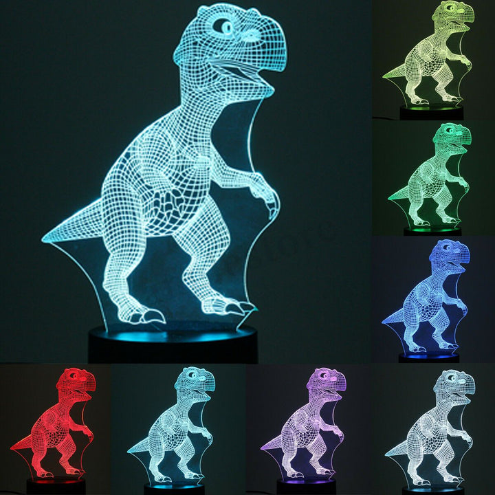 Skanto | Dinosaur Nattlys - 3D Dinosaur Lys - T Rex Nattlys