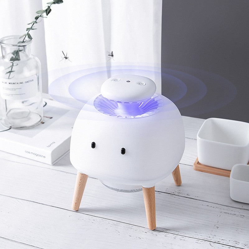 Skanto | Elektronisk Innendørs Fysisk Myggdreper med 360¬∞ Ring Lys, Intelligent Lysfølsomt System, Skrivebordlampe Modus og Lavt Støy, for Hjem, Kjøkken, Soverom & Kontor