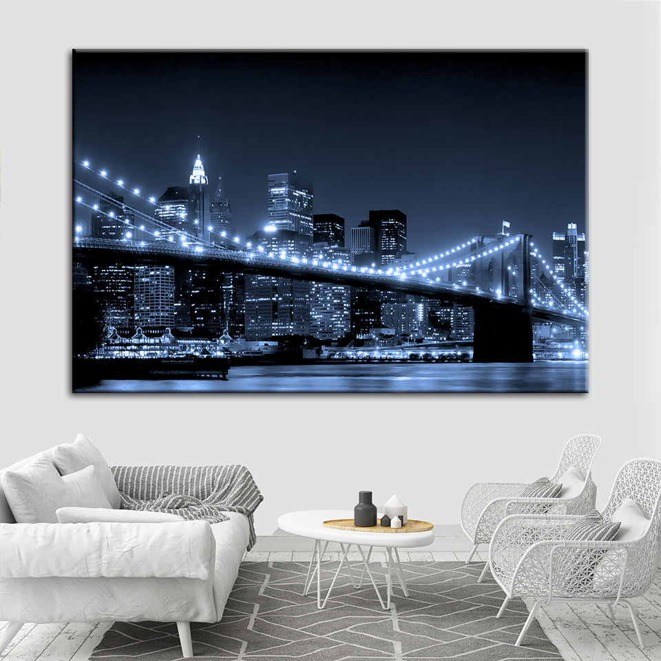 Brooklyn Bridge - Lerret Veggkunst Maleri | Skanto