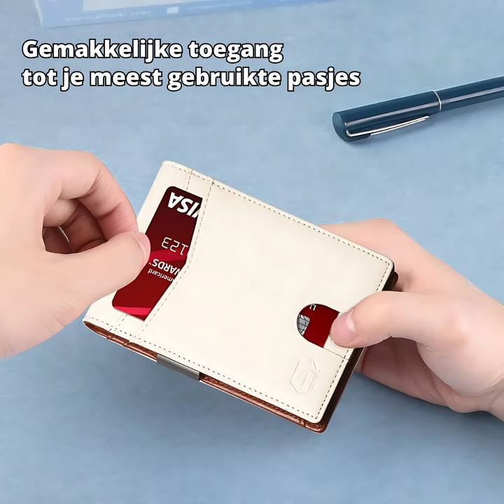 Skanto | SafeSlim RFID Lær Herre Lommebok – Kompakt, Tynn & Sikker