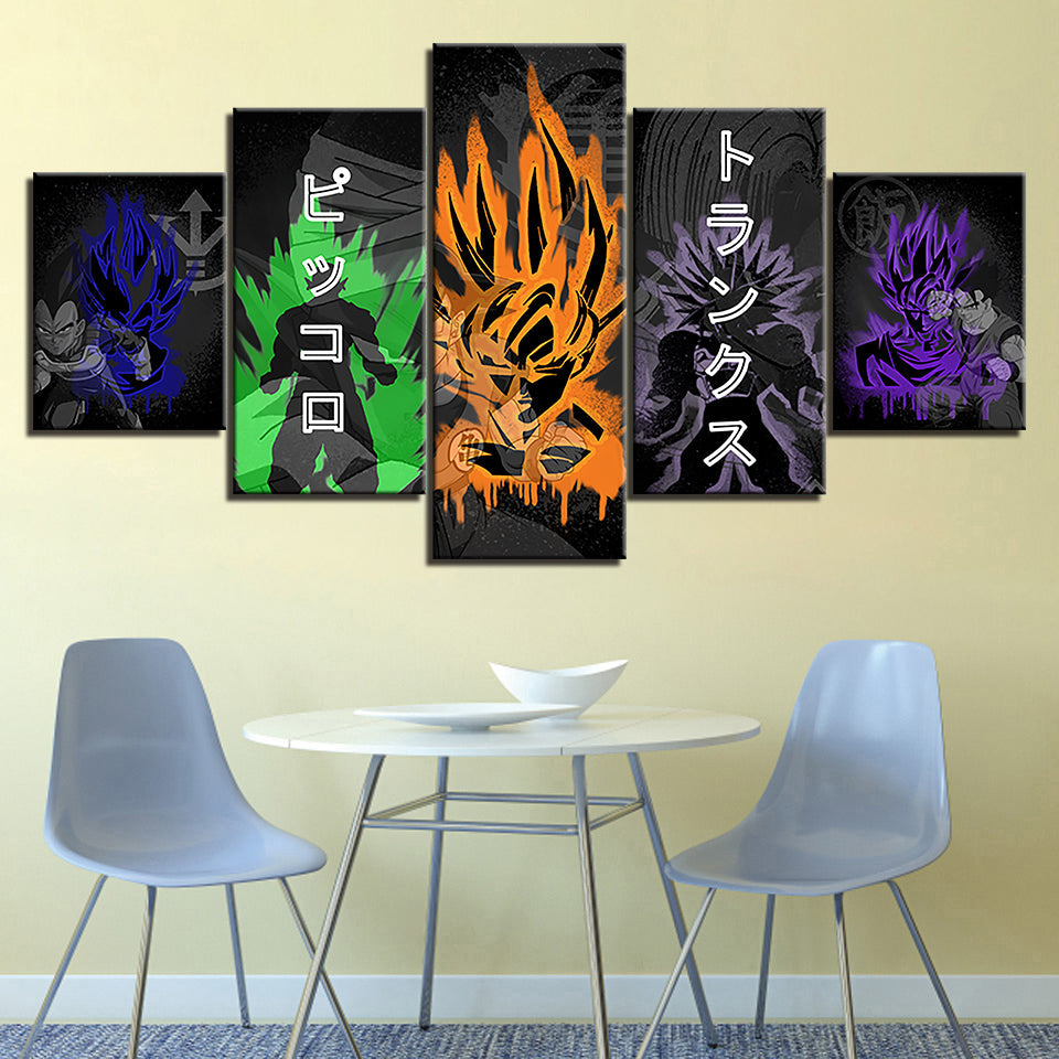 Dragon Ball Z Kunst - Lerret Veggkunst Maleri