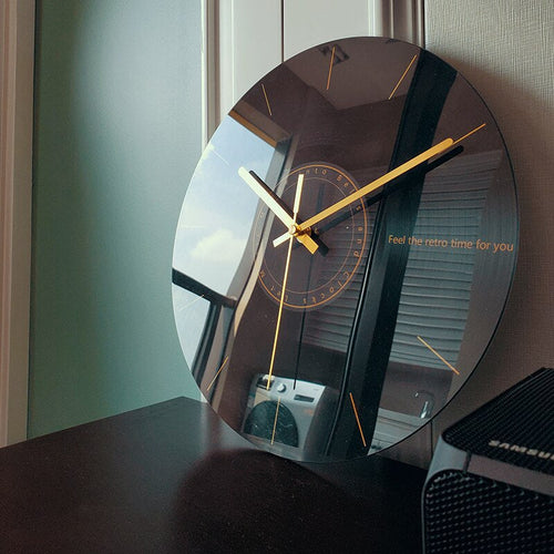 Moderne GlassArt Veggklokke – Kunstnerisk klokke med høykvalitets glass i 7 design, tilgjengelig i 2 størrelser
