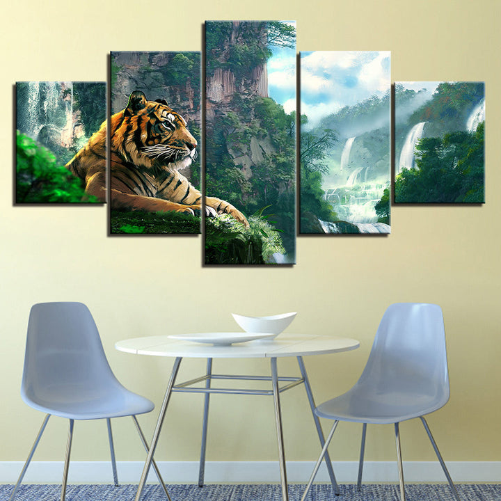 Tiger - Lærred Veggkunst Maleri