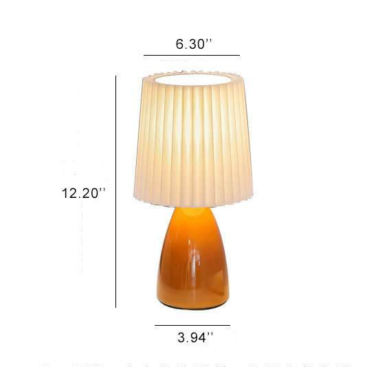 Skanto | Skandinavisk Retro Bordlampe med Foldsøm og Glassbase