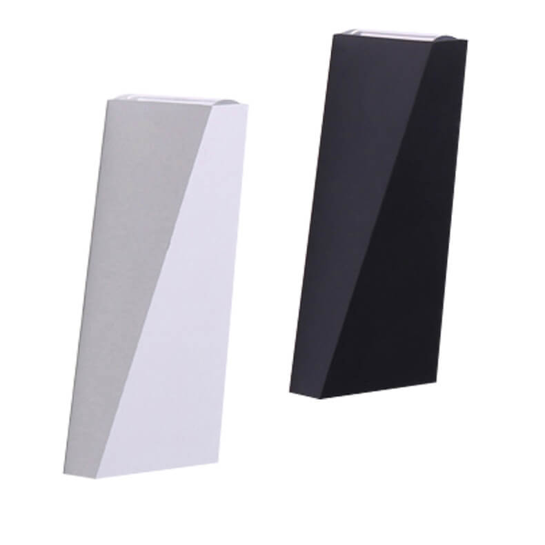 Enkel trapezoidal utendørs vanntett LED 2-lamputendørslampe | Skanto